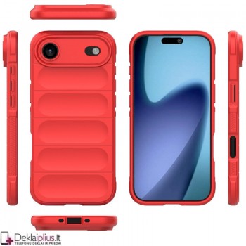 Magic Shield guminis dėklas su kameros apsauga - raudonas (Apple Iphone Air) Magic Shield guminis dėklas su kameros apsauga - raudonas (Apple Iphone Air)